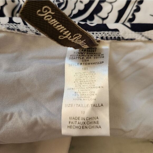 Tommy Bahama Paisley Paradise V Neck One Piece Swimsuit Size 10 - Picture 6 of 7